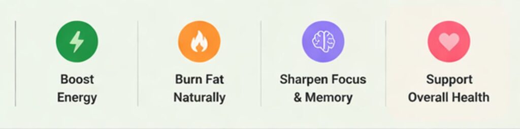 ✔ Boost energy & metabolism
✔ Support healthy weight loss
✔ Improve focus & memory
✔ Strengthen overall health